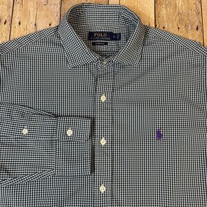 Polo Ralph Lauren Mens Button Shirt Performance Nylon Large Long Sleeve